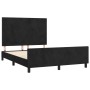 Bed frame with black velvet headboard 140x200 cm by vidaXL, Beds and slatted bases - Ref: Foro24-3125637, Price: 242,86 €, Di...