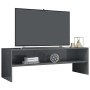 Glossy gray plywood TV cabinet 120x40x40 cm by vidaXL, TV Furniture - Ref: Foro24-800044, Price: 52,60 €, Discount: %