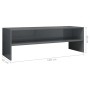 Grau glänzender TV-Schrank aus Sperrholz, 120 x 40 x 40 cm von vidaXL, TV-Möbel - Ref: Foro24-800044, Preis: 52,65 €, Rabatt: %