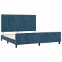 Dark blue velvet bed frame with headboard 160x200 cm by vidaXL, Beds and slatted bases - Ref: Foro24-3125645, Price: 246,91 €...