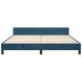 Estructura cama con cabecero terciopelo azul oscuro 160x200 cm de vidaXL, Camas y somieres - Ref: Foro24-3125645, Precio: 252...