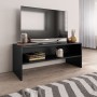 Black plywood TV cabinet100x40x40 cm by vidaXL, TV Furniture - Ref: Foro24-800046, Price: 54,60 €, Discount: %