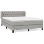 Cama box spring con colchón tela gris claro 140x200 cm de vidaXL, Camas y somieres - Ref: Foro24-3126485, Precio: 457,22 €, D...