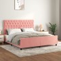 Pink velvet bed frame with headboard 160x200 cm by vidaXL, Beds and slatted bases - Ref: Foro24-3125951, Price: 256,62 €, Dis...