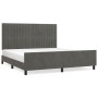 Bed frame with dark gray velvet headboard 180x200 cm by vidaXL, Beds and slatted bases - Ref: Foro24-3125892, Price: 250,71 €...