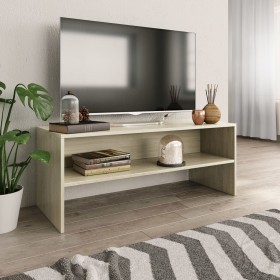 TV stand made of plywood in oak color, 100x40x40cm by vidaXL, TV Furniture - Ref: Foro24-800048, Price: 50,99 €, Discount: %