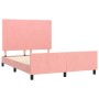 Pink velvet bed frame with headboard 140x190 cm by vidaXL, Beds and slatted bases - Ref: Foro24-3125634, Price: 234,64 €, Dis...