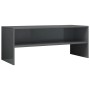 Glossy gray plywood TV cabinet 100x40x40 cm by vidaXL, TV Furniture - Ref: Foro24-800053, Price: 43,99 €, Discount: %