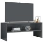 Glossy gray plywood TV cabinet 100x40x40 cm by vidaXL, TV Furniture - Ref: Foro24-800053, Price: 43,99 €, Discount: %