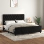 Estructura de cama con cabecero de terciopelo negro 160x200 cm de vidaXL, Camas y somieres - Ref: Foro24-3125948, Precio: 291...