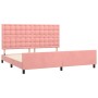 Pink velvet bed frame with headboard 200x200 cm by vidaXL, Beds and slatted bases - Ref: Foro24-3126024, Price: 244,44 €, Dis...