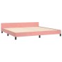 Pink velvet bed frame with headboard 200x200 cm by vidaXL, Beds and slatted bases - Ref: Foro24-3126024, Price: 244,44 €, Dis...