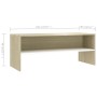 TV-Schrank aus Sperrholz in Weiß und Eiche, 100 x 40 x 40 cm von vidaXL, TV-Möbel - Ref: Foro24-800050, Preis: 47,96 €, Rabat...