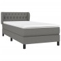 Cama box spring con colchón tela gris oscuro 100x200 cm de vidaXL, Camas y somieres - Ref: Foro24-3126462, Precio: 361,08 €, ...