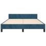 Estructura cama con cabecero terciopelo azul oscuro 140x190 cm de vidaXL, Camas y somieres - Ref: Foro24-3125633, Precio: 234...