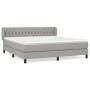 Box spring bed with light gray fabric mattress 180x200 cm by vidaXL, Beds and slatted bases - Ref: Foro24-3126501, Price: 560...