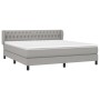 Box spring bed with light gray fabric mattress 180x200 cm by vidaXL, Beds and slatted bases - Ref: Foro24-3126501, Price: 560...