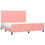 Pink velvet bed frame with headboard 160x200 cm by vidaXL, Beds and slatted bases - Ref: Foro24-3125646, Price: 216,99 €, Dis...