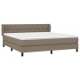 Cama box spring con colchón tela gris taupe 180x200 cm de vidaXL, Camas y somieres - Ref: Foro24-3126505, Precio: 584,13 €, D...