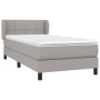 Box spring bed with light gray fabric mattress 100x200 cm by vidaXL, Beds and slatted bases - Ref: Foro24-3126221, Price: 335...