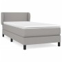 Cama box spring con colchón tela gris claro 100x200 cm de vidaXL, Camas y somieres - Ref: Foro24-3126061, Precio: 319,66 €, D...