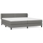 Box spring bed with dark gray fabric mattress 200x200 cm by vidaXL, Beds and slatted bases - Ref: Foro24-3126190, Price: 614,...