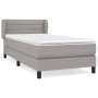 Cama box spring con colchón tela gris claro 90x200 cm de vidaXL, Camas y somieres - Ref: Foro24-3126293, Precio: 308,67 €, De...