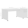 Mesa de centro madera contrachapada blanco 90x45x35 cm de vidaXL, Mesas de centro - Ref: Foro24-802921, Precio: 38,54 €, Desc...