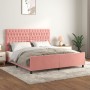 Estructura de cama con cabecero de terciopelo rosa 180x200 cm de vidaXL, Camas y somieres - Ref: Foro24-3125957, Precio: 270,...