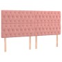 Estructura de cama con cabecero de terciopelo rosa 180x200 cm de vidaXL, Camas y somieres - Ref: Foro24-3125957, Precio: 270,...