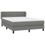 Cama box spring con colchón tela gris oscuro 140x200 cm de vidaXL, Camas y somieres - Ref: Foro24-3126246, Precio: 442,97 €, ...