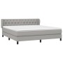 Cama box spring con colchón tela gris claro 160x200 cm de vidaXL, Camas y somieres - Ref: Foro24-3126493, Precio: 525,25 €, D...