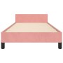 Pink velvet bed frame with headboard 80x200 cm by vidaXL, Beds and slatted bases - Ref: Foro24-3125848, Price: 151,49 €, Disc...