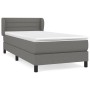 Cama box spring con colchón tela gris oscuro 90x190 cm de vidaXL, Camas y somieres - Ref: Foro24-3126286, Precio: 322,04 €, D...