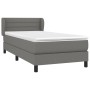 Cama box spring con colchón tela gris oscuro 90x190 cm de vidaXL, Camas y somieres - Ref: Foro24-3126286, Precio: 322,04 €, D...