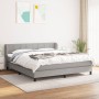 Box spring bed with light gray fabric mattress 180x200 cm by vidaXL, Beds and slatted bases - Ref: Foro24-3126261, Price: 542...