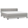 Box spring bed with light gray fabric mattress 180x200 cm by vidaXL, Beds and slatted bases - Ref: Foro24-3126261, Price: 542...