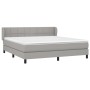 Box spring bed with light gray fabric mattress 180x200 cm by vidaXL, Beds and slatted bases - Ref: Foro24-3126261, Price: 542...