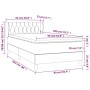 Cama box spring con colchón tela marrón oscuro 90x200 cm de vidaXL, Camas y somieres - Ref: Foro24-3126456, Precio: 326,07 €,...