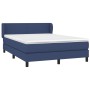 Box spring bed with blue fabric mattress 140x200 cm by vidaXL, Beds and slatted bases - Ref: Foro24-3126091, Price: 450,39 €,...