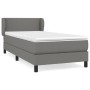 Cama box spring con colchón tela gris oscuro 90x190 cm de vidaXL, Camas y somieres - Ref: Foro24-3126126, Precio: 302,99 €, D...