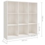 Estantería/divisor espacios madera pino blanco 104x33,5x110 cm de vidaXL, Librerías y estanterías - Ref: Foro24-809973, Preci...