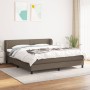 Box spring bed with taupe gray fabric mattress 160x200 cm by vidaXL, Beds and slatted bases - Ref: Foro24-3126097, Price: 528...