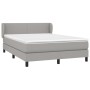 Cama box spring con colchón tela gris claro 140x190 cm de vidaXL, Camas y somieres - Ref: Foro24-3126077, Precio: 456,04 €, D...