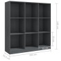 Regal/Raumteiler aus grauem Kiefernholz, 104 x 33,5 x 110 cm von vidaXL, Bücherregale und Regale - Ref: Foro24-809974, Preis:...