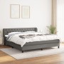 Cama box spring con colchón tela gris oscuro 160x200 cm de vidaXL, Camas y somieres - Ref: Foro24-3126494, Precio: 505,07 €, ...