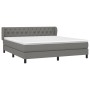 Cama box spring con colchón tela gris oscuro 160x200 cm de vidaXL, Camas y somieres - Ref: Foro24-3126494, Precio: 505,07 €, ...