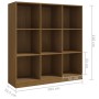 Estantería/divisor de espacios pino marrón miel 104x33,5x110 cm de vidaXL, Librerías y estanterías - Ref: Foro24-809975, Prec...