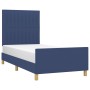 Estructura de cama con cabecero de tela azul 90x190 cm de vidaXL, Camas y somieres - Ref: Foro24-3125185, Precio: 161,49 €, D...