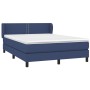 Box spring bed with blue fabric mattress 140x200 cm by vidaXL, Beds and slatted bases - Ref: Foro24-3126171, Price: 447,66 €,...